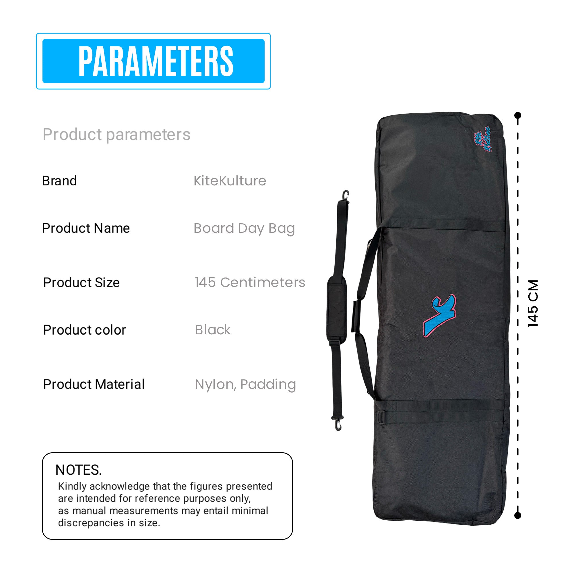 Kite Kulture Two Board Bag – Durable, Padded Kiteboard Bag for Two Boards up to 145cm