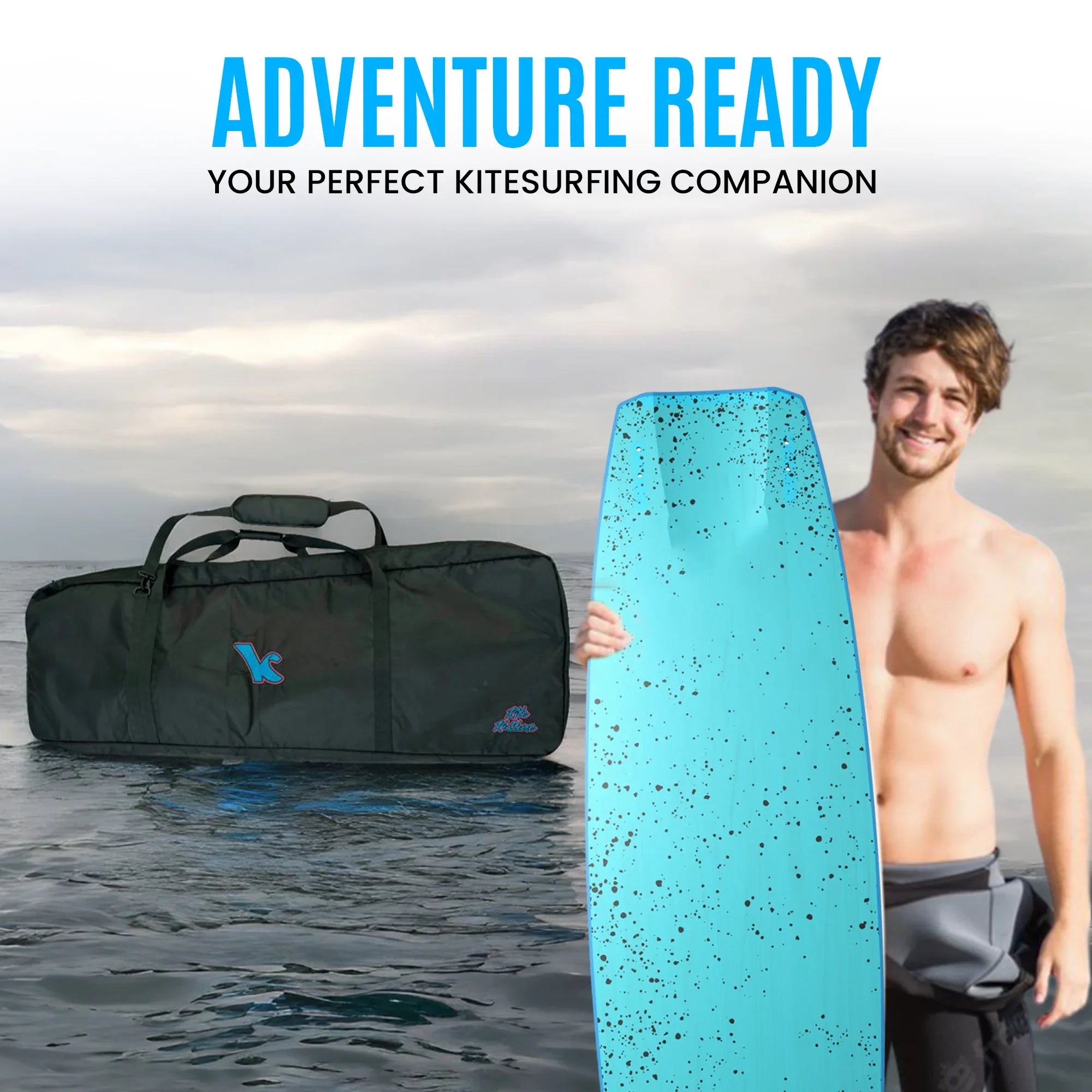 Kite Kulture Two Board Bag – Durable, Padded Kiteboard Bag for Two Boards up to 145cm