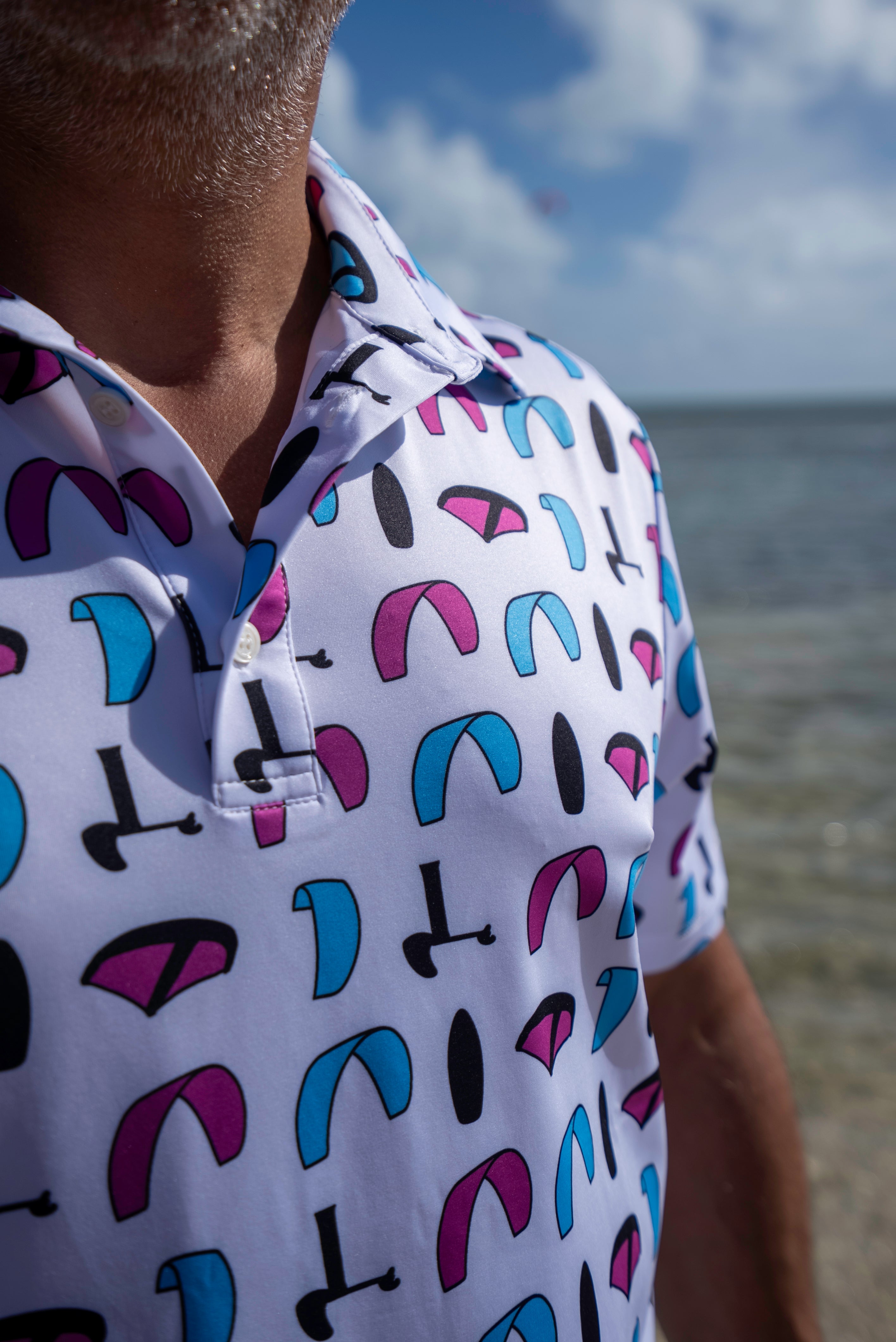 KiteKulture Wing/Foil Polo - White