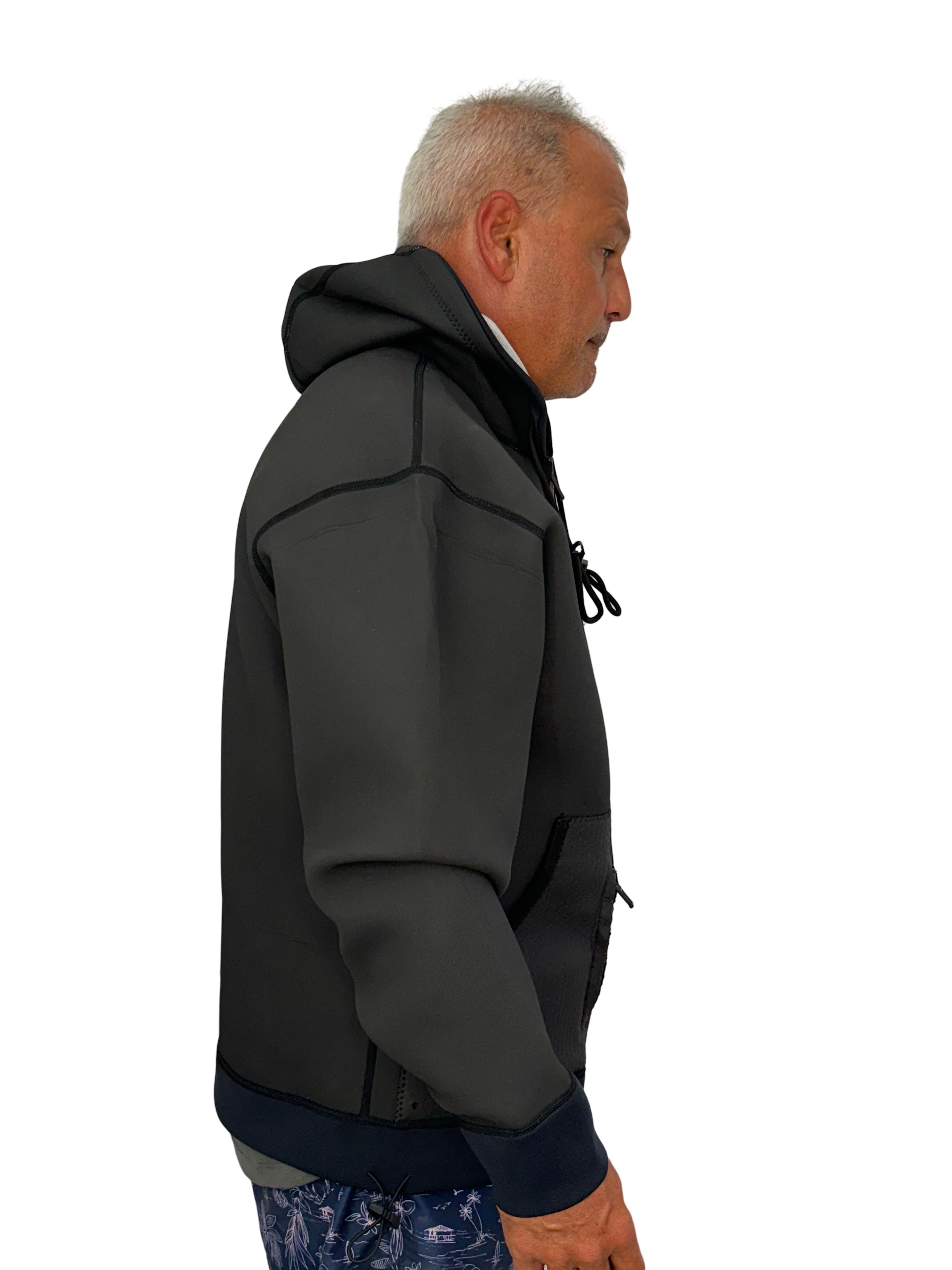 Kite Kulture Neoprene Jacket – 2.5mm Fleece-Lined Windproof Jacket for Kitesurfing, Wing Foil, Surfing & Watersports
