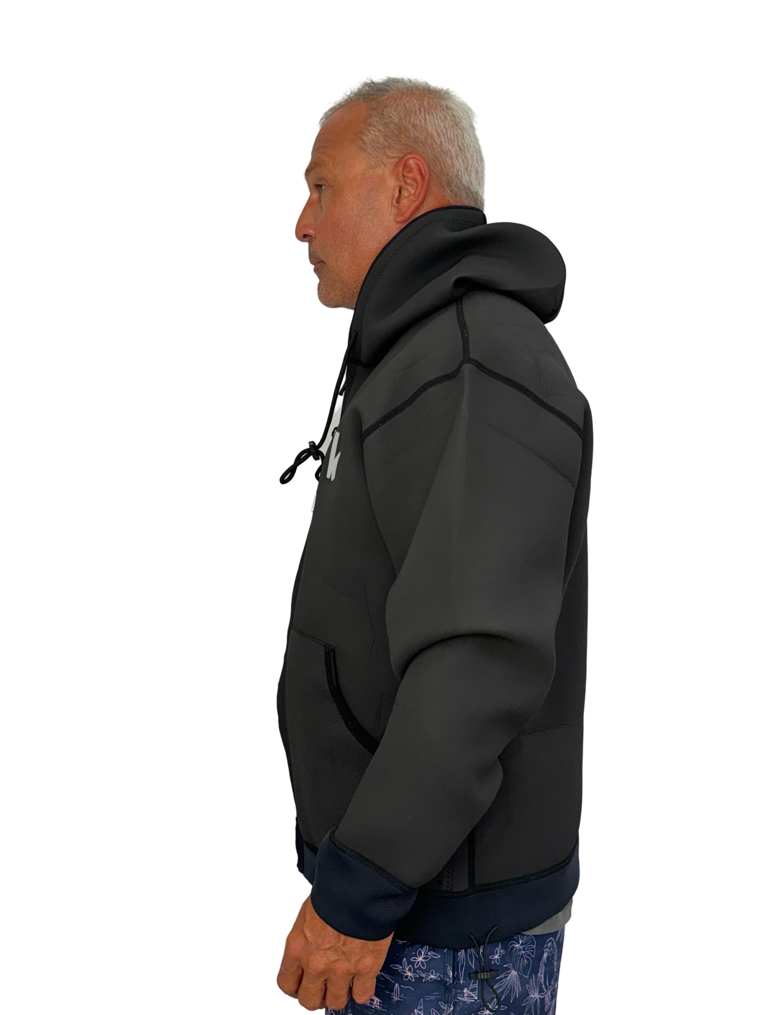 Kite Kulture Neoprene Jacket – 2.5mm Fleece-Lined Windproof Jacket for Kitesurfing, Wing Foil, Surfing & Watersports