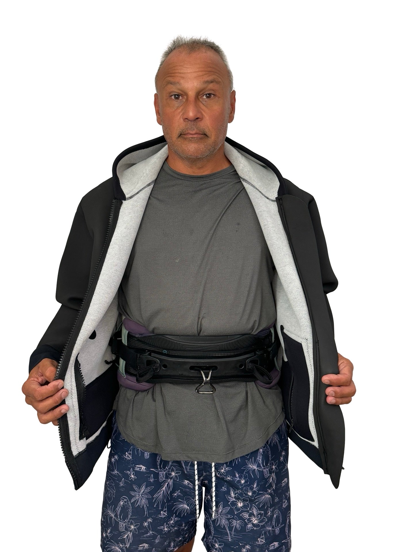 Kite Kulture Neoprene Jacket – 2.5mm Fleece-Lined Windproof Jacket for Kitesurfing, Wing Foil, Surfing & Watersports