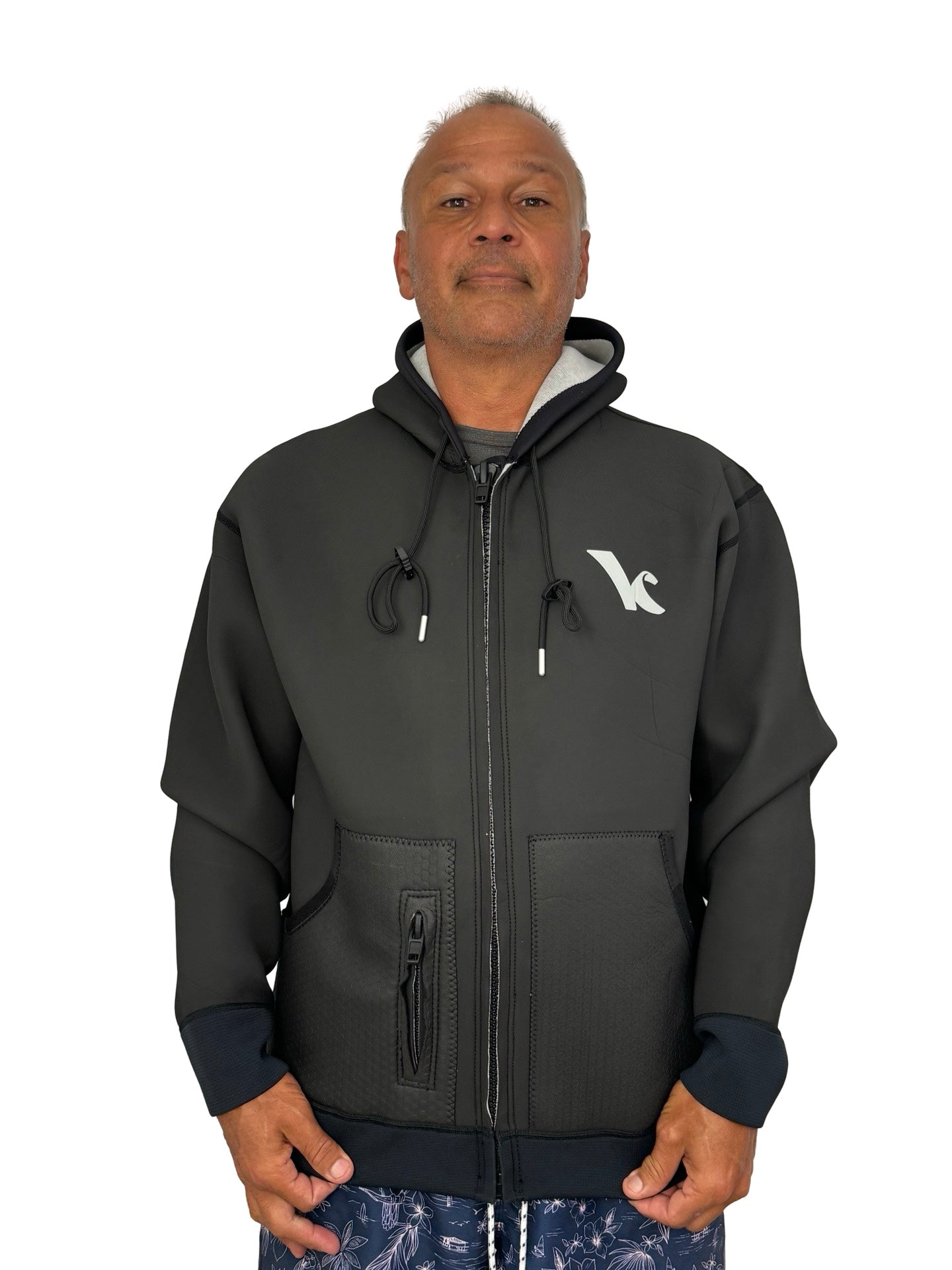 Kite Kulture Neoprene Jacket – 2.5mm Fleece-Lined Windproof Jacket for Kitesurfing, Wing Foil, Surfing & Watersports