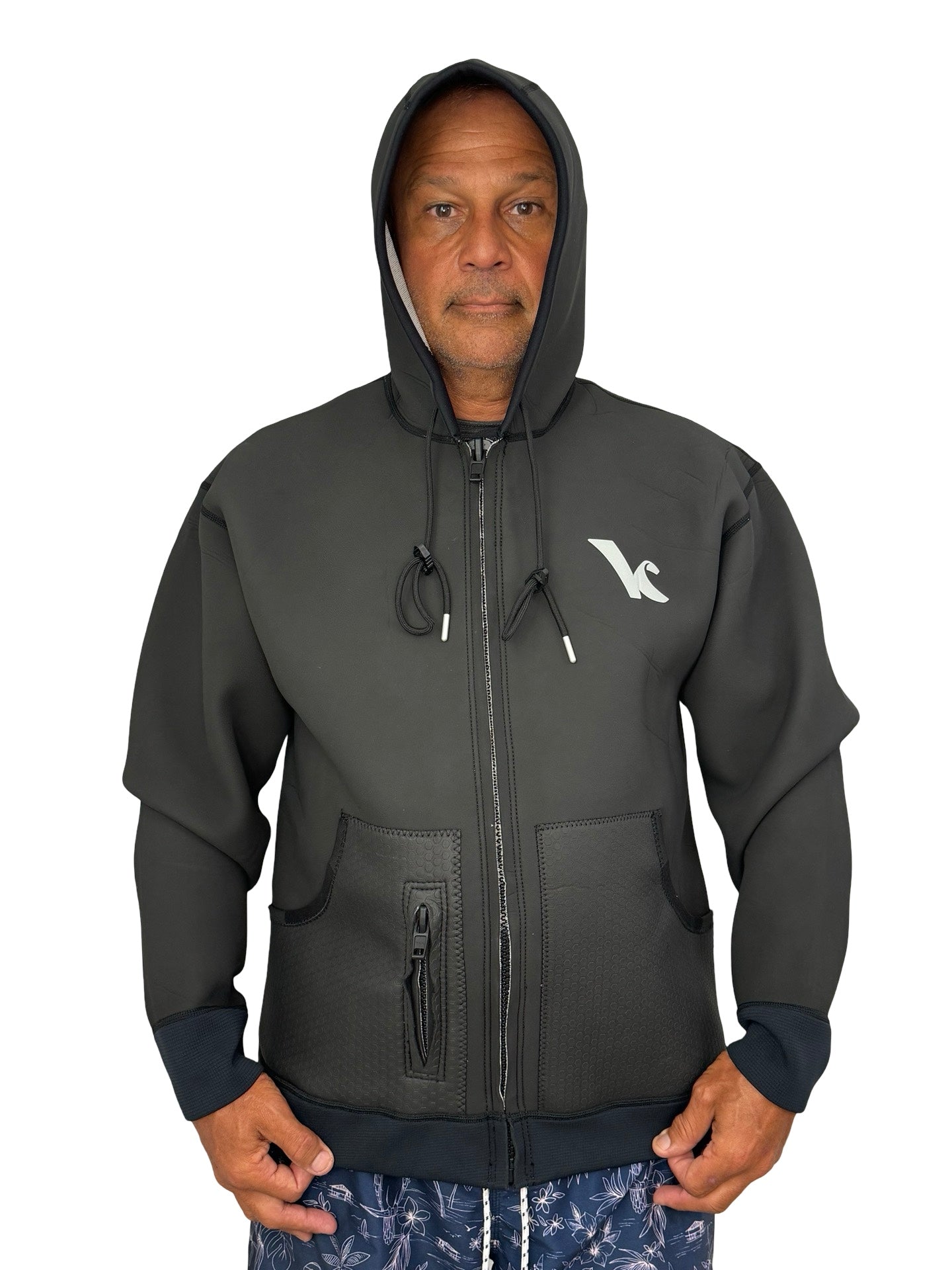 Kite Kulture Neoprene Jacket – 2.5mm Fleece-Lined Windproof Jacket for Kitesurfing, Wing Foil, Surfing & Watersports