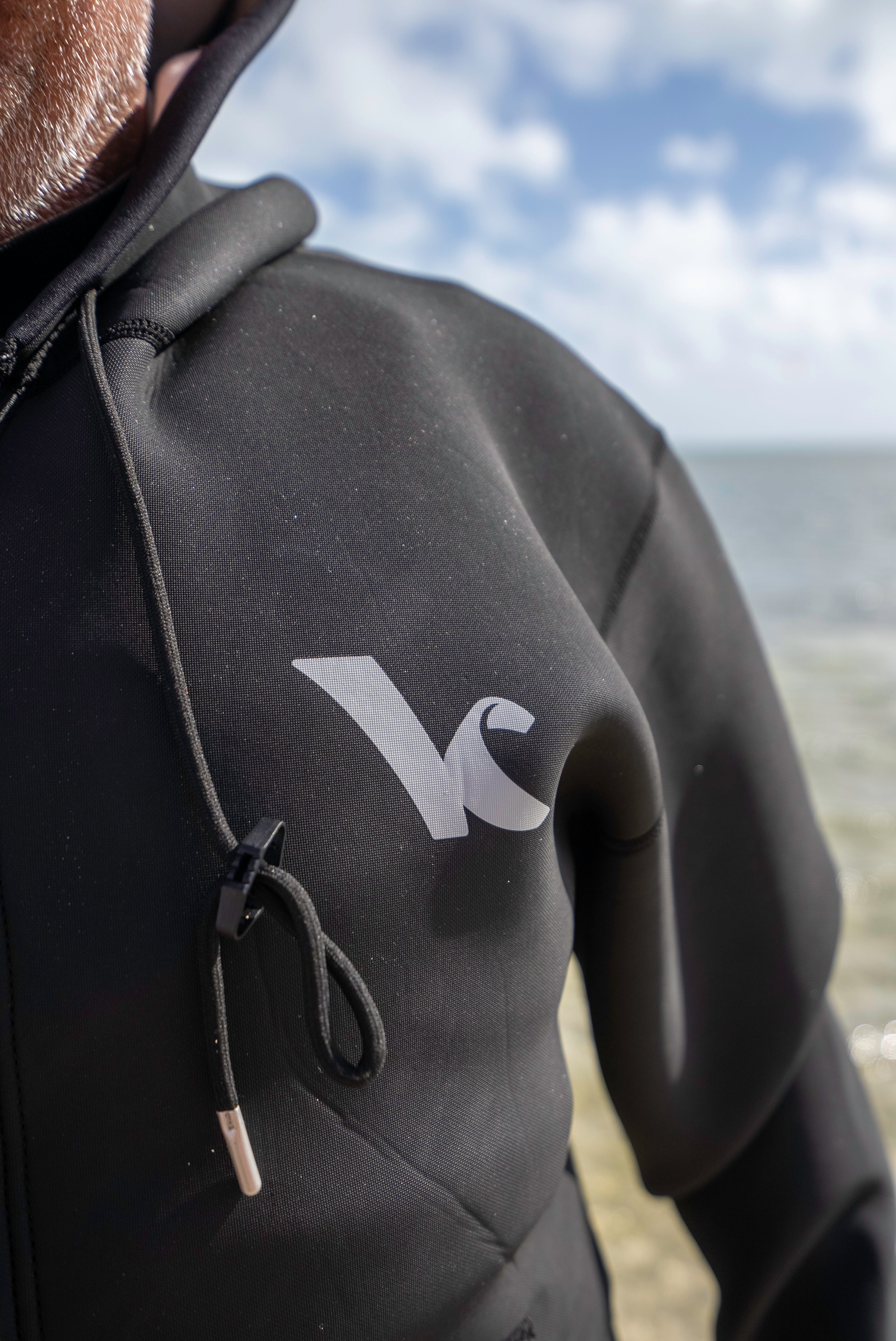 Kite Kulture Neoprene Jacket – 2.5mm Fleece-Lined Windproof Jacket for Kitesurfing, Wing Foil, Surfing & Watersports
