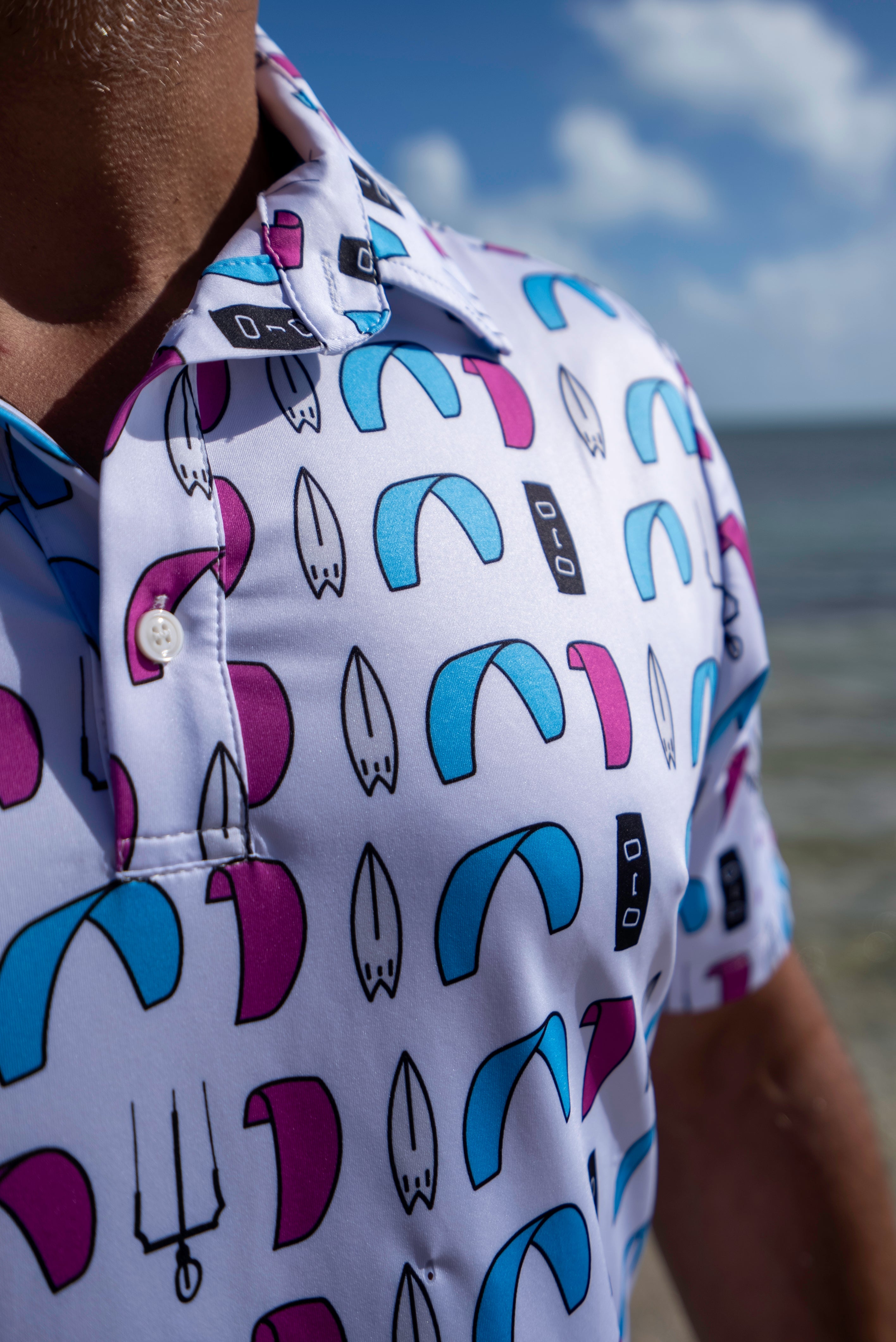 KiteKulture Kiting Polo - White