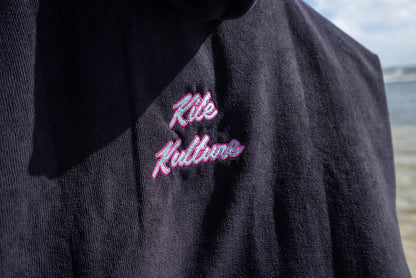 Kite Kulture Water Resistant Changing Robe – Warm, Wind resistant & Oversized Poncho for Kitesurfing, Wing Foiling, Surfing & Watersports
